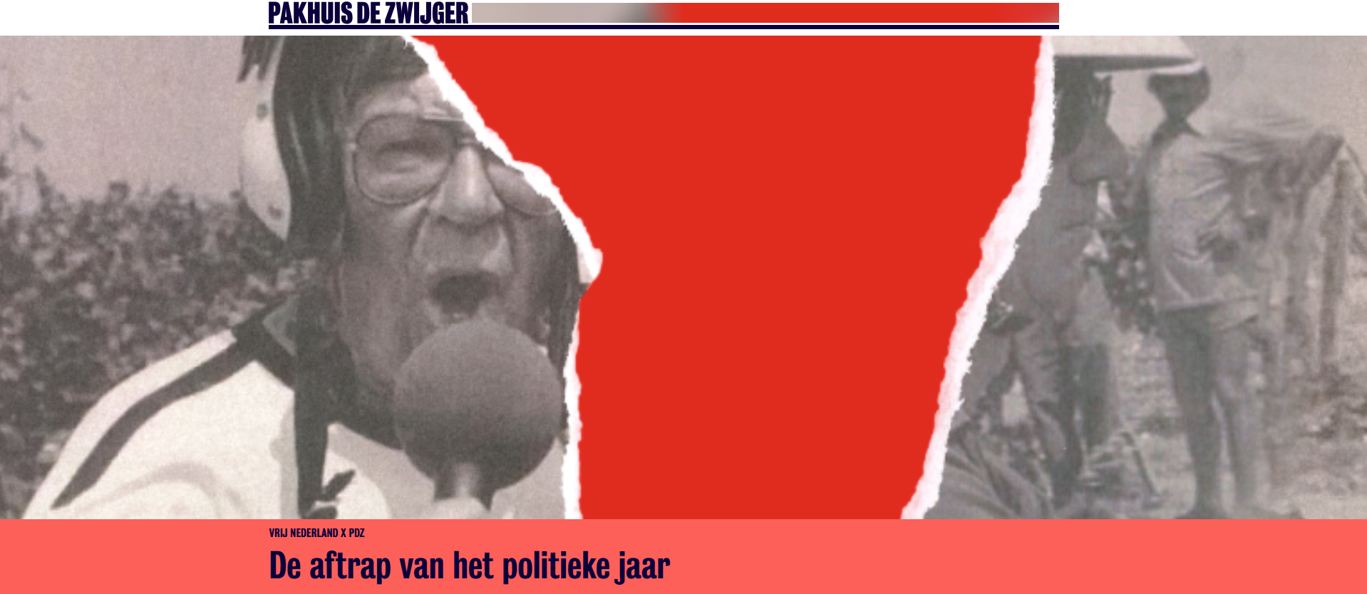Vrij Nederland x PdZ De aftrap van het politieke jaar