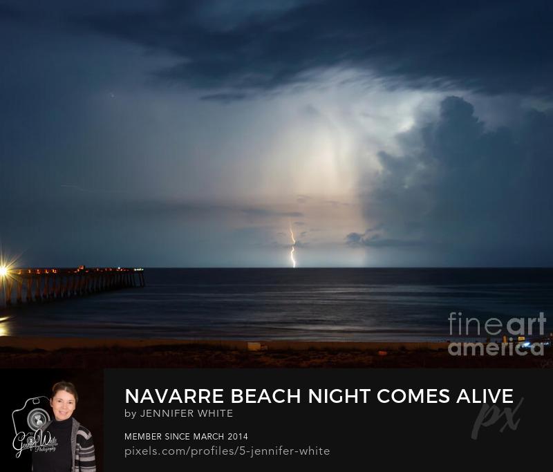A dramatic nighttime storm lights up the sky around the Navarre Beach Fishing Pier in Florida
https://5-jennifer-white.pixels.com/featured/navarre-beach-night-comes-alive-jennifer-white.html
@fineartamerica 
#buyintoart #photography #stormphotography #florida