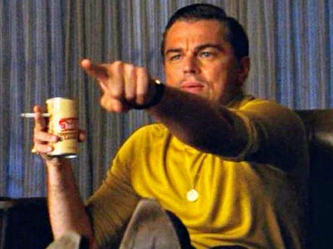 Leonardo di caprio pointing at it 