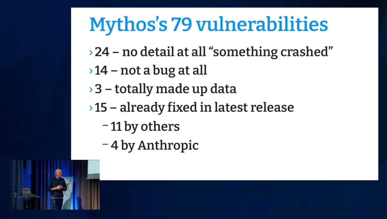 »24 - no detail at all “something crashed” »14 -notabugatall »3 — totally made up data »15 - already fixed in latest release -11by others -4 by Anthropic HILL, dl 