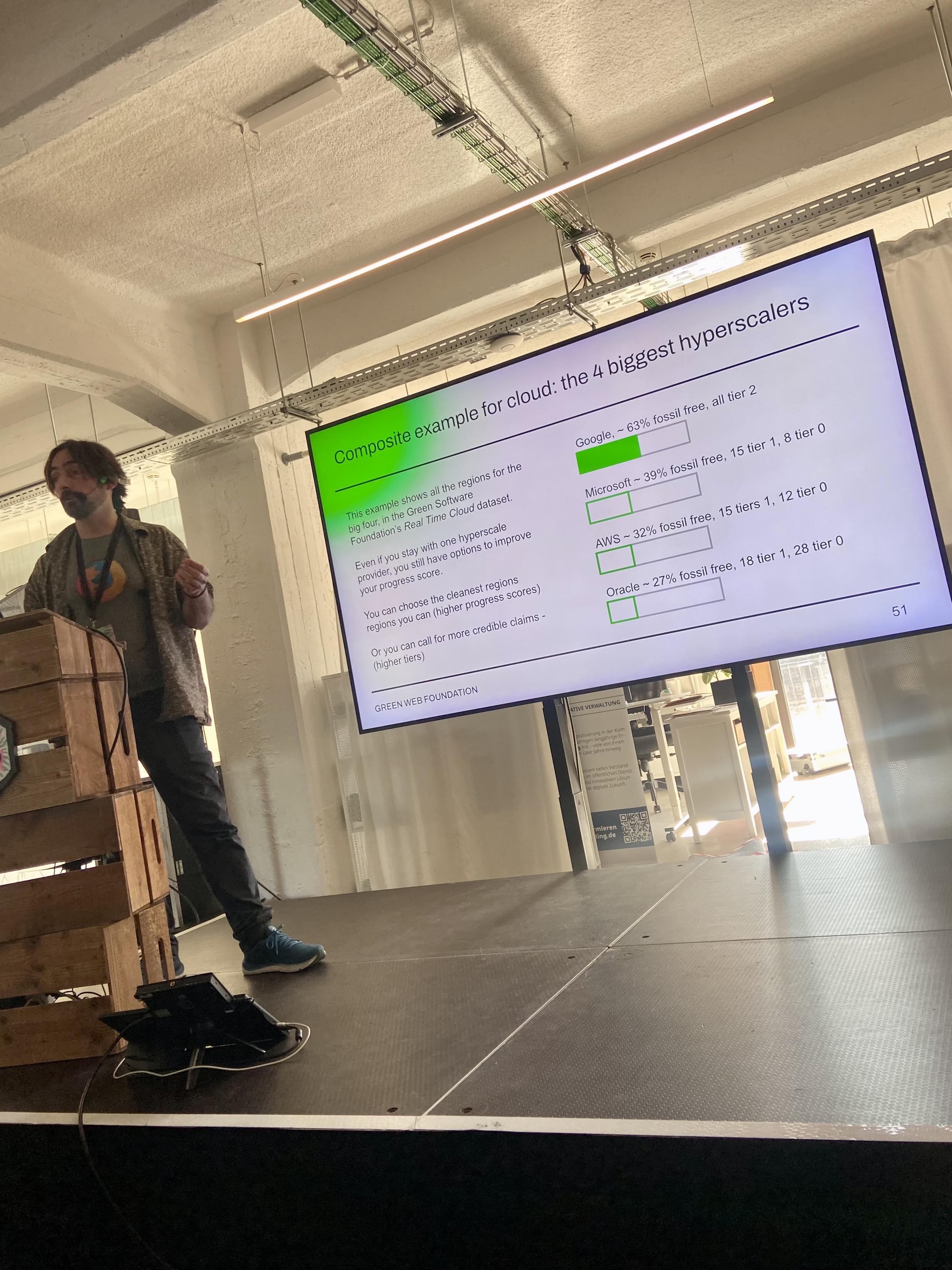 Super important talk by @mrchrisadams at #kirbykonf about how to get to a fossil free Internet. 🌱🌍👏