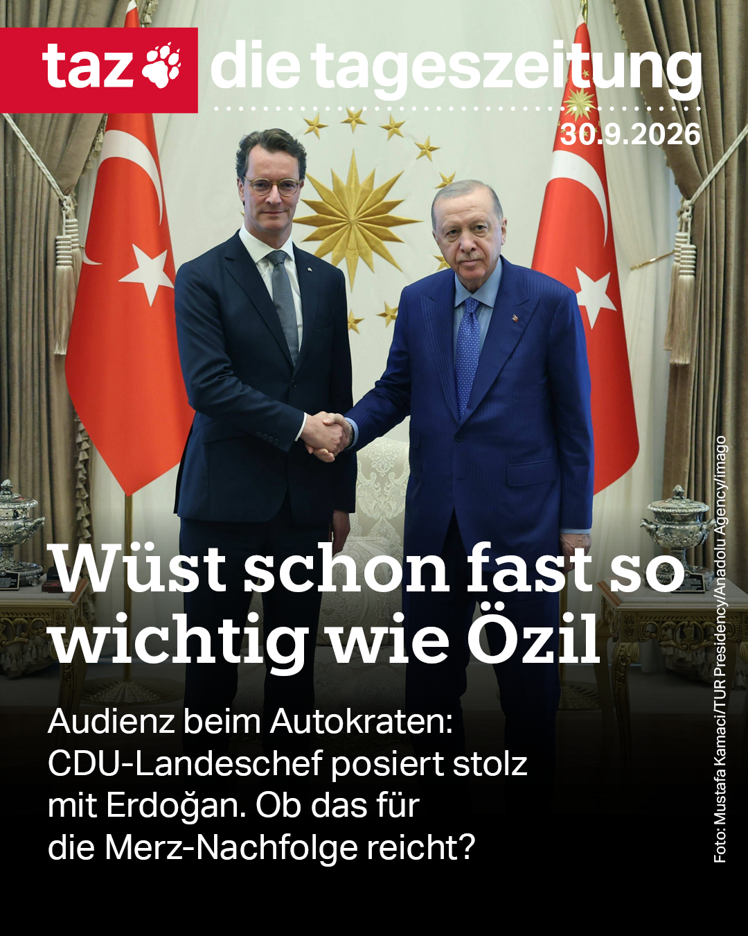 Von Montag bis Mittwoch hält Hendrik Wüst sich mit einer Wirtschafts- und Pressedelegation in der Türkei auf. Offiziell zum 65. Jahrestag des Anwerbeabkommens und als Interessenvertreter Nordrhein-Westfalens 👉️