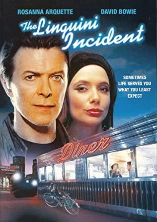 Poster for the film The Linguini Incident, featuring David Bowie and Rosanna Arquette