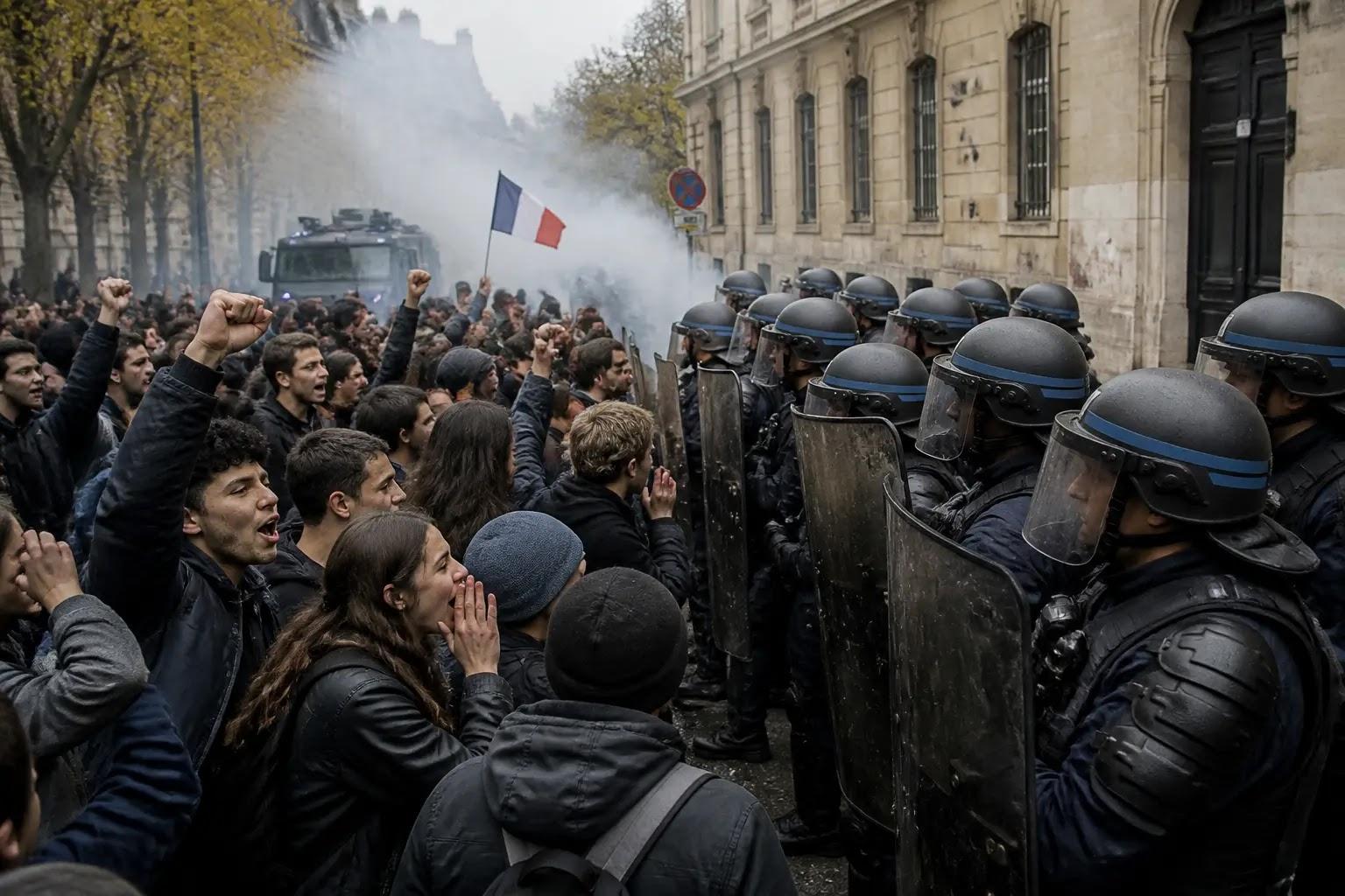 French school protests enter third week with large demonstrations and police clashesOver 160,000 people participated in demonstrations across France as school protests continued into their third week, with some marches resulting in clashes between protesters and riot police.Europe · Dumpling News #DumplingNews