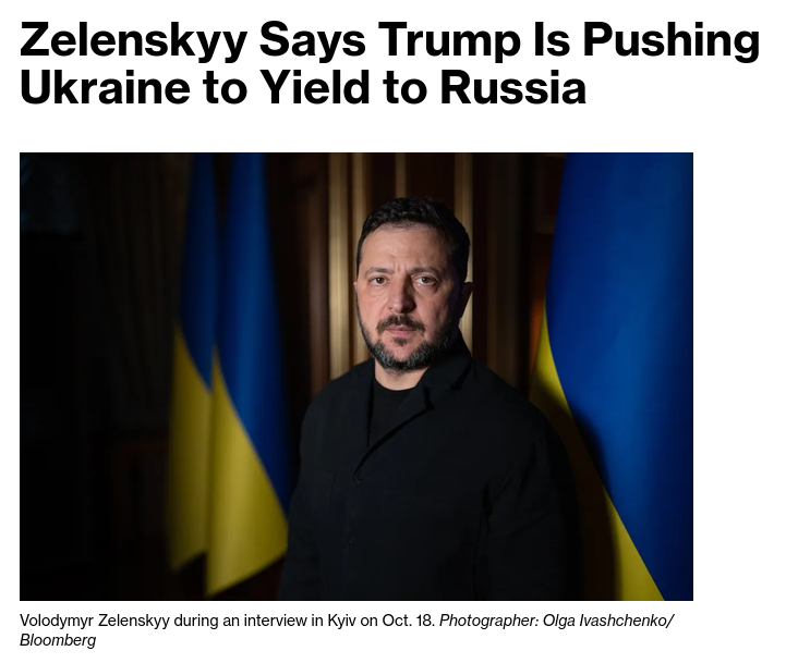 Ukrainian President Volodymyr Zelenskyy accused Donald Trump of trying to pressure Kyiv into surrendering to Russia, escalating a week-long row with the US president. #Russia #US