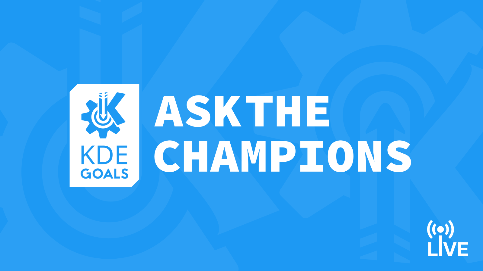 KDE Goals, ask the champions