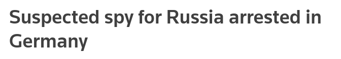 A Ukrainian national has been arrested in the German state Brandenburg on suspicion of spying for Russia, a statement by federal public prosecutors said on Thursday. #Russia #EU #Germany