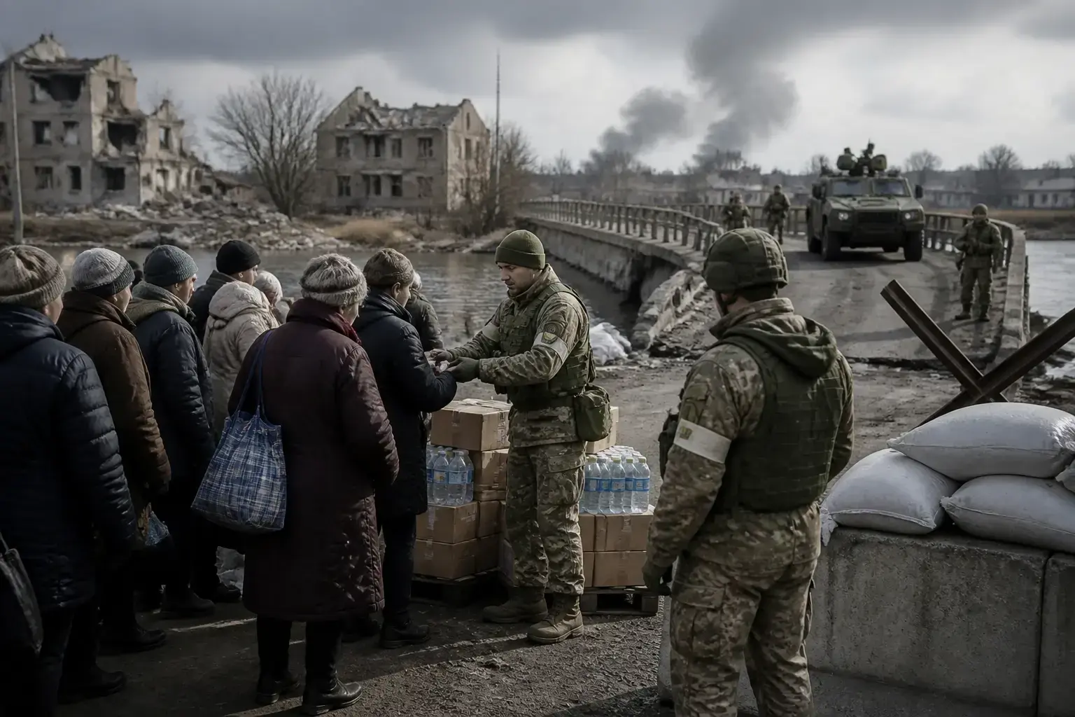 Ceasefire begins in Oleshky as residents face dire conditionsA ceasefire has started in the Russian-occupied Ukrainian city of Oleshky, where residents have endured severe shortages of food, water, and electricity for years.Europe · Dumpling News #Conflict #DumplingNews